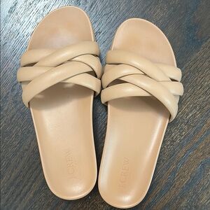 J. Crew Tan Minimalist Sandals